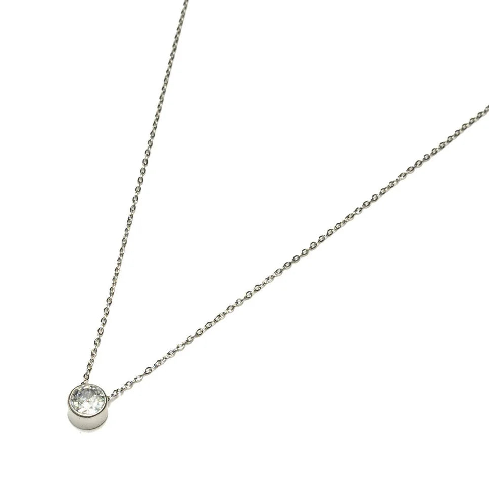 COLLAR PUNTO DE LUZ PLATA
