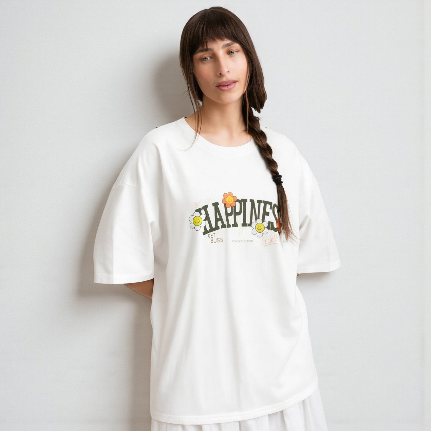 Remera oversize HAPPINESS